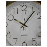 bakbrand Wall Clock 12 Inch Non-Ticking Silent Modern Simple Style Round Decor Clock Gold Stereoscopic Dial Quartz Wall Clocks for Home/Office/School/Living Room/Bedroom/Kitchen bakbrand Wall Clock 12 Inch Non-Ticking Silent Modern Simple Style Round Decor Clock Gold Stereoscopic Dial Quartz Wall Clocks for Home/Office/School/Living Room/Bedroom/Kitchen