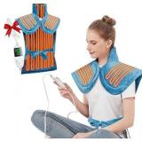 Electric Heating Pad for Back, Neck & Shoulders 25x37 Large Weighted Heating Pad for Full Body Pain Relief & Muscle Relaxation 5 Temps, 4 Timers, Auto Shut-Off Gifts for Women, Men, Mom & Electric Heating Pad for Back, Neck & Shoulders 25x37 Large Weighted Heating Pad for Full Body Pain Relief & Muscle Relaxation 5 Temps, 4 Timers, Auto Shut-Off Gifts for Women, Men, Mom &