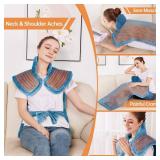 Electric Heating Pad for Back, Neck & Shoulders 25x37 Large Weighted Heating Pad for Full Body Pain Relief & Muscle Relaxation 5 Temps, 4 Timers, Auto Shut-Off Gifts for Women, Men, Mom & Electric Heating Pad for Back, Neck & Shoulders 25x37 Large Weighted Heating Pad for Full Body Pain Relief & Muscle Relaxation 5 Temps, 4 Timers, Auto Shut-Off Gifts for Women, Men, Mom &