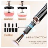 RICRIS Electric Makeup Brush Cleaner and Dryer Machine - Super Fast Clean and Dry Make Up Brushes - Automatic Cosmetic Brush Spinner Washer Tools RICRIS Electric Makeup Brush Cleaner and Dryer Machine - Super Fast Clean and Dry Make Up Brushes - Automatic Cosmetic Brush Spinner Washer Tools