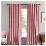 MIULEE Velvet Curtains 84 inches 2 Panels - Luxury Blackout Curtains for Girls Bedroom Nursery Living Room Thermal Insulated Super Soft Window Drapes Rod Pocket & Back Tab, Blush Pink, W52 x L84 inch MIULEE Velvet Curtains 84 inches 2 Panels - Luxury Blackout Curtains for Girls Bedroom Nursery Living Room Thermal Insulated Super Soft Window Drapes Rod Pocket & Back Tab, Blush Pink, W52 x L84 inch