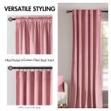 MIULEE Velvet Curtains 84 inches 2 Panels - Luxury Blackout Curtains for Girls Bedroom Nursery Living Room Thermal Insulated Super Soft Window Drapes Rod Pocket & Back Tab, Blush Pink, W52 x L84 inch MIULEE Velvet Curtains 84 inches 2 Panels - Luxury Blackout Curtains for Girls Bedroom Nursery Living Room Thermal Insulated Super Soft Window Drapes Rod Pocket & Back Tab, Blush Pink, W52 x L84 inch