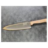 OLULU 8 inch Chef Knife, Razor Sharp Kitchen Knife with Protective Knife Sheath, Razor Sharp Slicing Knife with Ergonomic Handle, German Stainless Steel, Dishwasher Safe (Brown Color) OLULU 8 inch Chef Knife, Razor Sharp Kitchen Knife with Protective Knife Sheath, Razor Sharp Slicing Knife with Ergonomic Handle, German Stainless Steel, Dishwasher Safe (Brown Color)