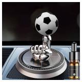 AGLOO Solar Powered Rotating Soccer Ball Car Air Freshener - Aromatic Diffuser, Vehicle Decoration Essential Oil Diffuser - Gift for Football Fanatics and Drivers AGLOO Solar Powered Rotating Soccer Ball Car Air Freshener - Aromatic Diffuser, Vehicle Decoration Essential Oil Diffuser - Gift for Football Fanatics and Drivers