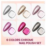 SUPWEE Metallic Nail Polish Set, Mirror Nail Polish Non Gel Quick Dry & High Gloss Chrome Effect Mini Air Dry Nail Lacquer Fingernail Toe Nails for Women Girls Manicure Salon DIY Home SUPWEE Metallic Nail Polish Set, Mirror Nail Polish Non Gel Quick Dry & High Gloss Chrome Effect Mini Air Dry Nail Lacquer Fingernail Toe Nails for Women Girls Manicure Salon DIY Home