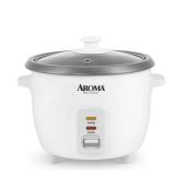 AROMA Rice Cooker, 3-Cup (Uncooked) / 6-Cup (Cooked), Small Rice Cooker, Oatmeal Cooker, Soup Maker, Auto Keep Warm, 1.5 Qt, White, ARC-363NG AROMA Rice Cooker, 3-Cup (Uncooked) / 6-Cup (Cooked), Small Rice Cooker, Oatmeal Cooker, Soup Maker, Auto Keep Warm, 1.5 Qt, White, ARC-363NG