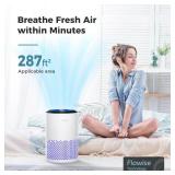 AROEVE Air Purifiers for Bedroom Home, Air Purifier For Smoke Pollen Dander Hair Smell Air Cleaner with Sleep Mode Speed Control For Bedroom Office, MK01- White AROEVE Air Purifiers for Bedroom Home, Air Purifier For Smoke Pollen Dander Hair Smell Air Cleaner with Sleep Mode Speed Control For Bedroom Office, MK01- White