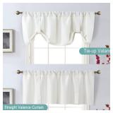 Home Queen Tie Up Curtain Valance Window Treatment for Living Room, Adjustable Balloon Rod Pocket Drape Valence, Set of 1, 54 X 18 Inch, White Home Queen Tie Up Curtain Valance Window Treatment for Living Room, Adjustable Balloon Rod Pocket Drape Valence, Set of 1, 54 X 18 Inch, White