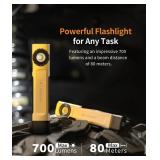 HOTLIGH Rechargeable Flashlight Magnetic - 700 Lumens LED Flashlight with Clip Design, Flat Flashlight for Car Repairing/Camping/Emergency HOTLIGH Rechargeable Flashlight Magnetic - 700 Lumens LED Flashlight with Clip Design, Flat Flashlight for Car Repairing/Camping/Emergency