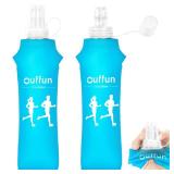 2 Pack Soft Water Bottle, TPU Collapsible Flask Foldable Bottles for Hydration Pack, BPA-Free, Running Lightweight Water Bottle for Outdoor Sports like Hiking Cycling Climbing Running (17OZ/500ml) 2 Pack Soft Water Bottle, TPU Collapsible Flask Foldable Bottles for Hydration Pack, BPA-Free, Running Lightweight Water Bottle for Outdoor Sports like Hiking Cycling Climbing Running (17OZ/500ml)