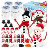 JOYIN Christmas Build a Snowman Craft Kit, 12 Pack Modeling Clay DIY Make a Snowman Kit for Christmas Arts and Craft Activities, Xmas Gift Stocking Stuffers for Kids, School Funny Toy Party Favor JOYIN Christmas Build a Snowman Craft Kit, 12 Pack Modeling Clay DIY Make a Snowman Kit for Christmas Arts and Craft Activities, Xmas Gift Stocking Stuffers for Kids, School Funny Toy Party Favor