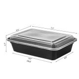 Jaluxing 24 oz Meal Prep Containers With Lids Reusable 50 Pack Extra-thick Plastic Food Storage Black Disposable To Go Lunch Box BPA Free Stackable Microwave Dishwasher Freezer Safe (Formerly FULING) Jaluxing 24 oz Meal Prep Containers With Lids Reusable 50 Pack Extra-thick Plastic Food Storage Black Disposable To Go Lunch Box BPA Free Stackable Microwave Dishwasher Freezer Safe (Formerly FULING)