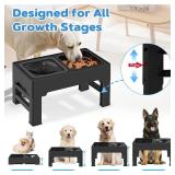 ikuso 2-in-1 Elevated Slow Feeder Dog Bowls, 4 Height Adjustable Raised Dog Bowls Stand with No Spill Water Bowl, Non-Skid Pet Food Feeding Set for Small, Medium, Large Dogs Cats ikuso 2-in-1 Elevated Slow Feeder Dog Bowls, 4 Height Adjustable Raised Dog Bowls Stand with No Spill Water Bowl, Non-Skid Pet Food Feeding Set for Small, Medium, Large Dogs Cats