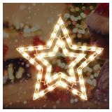 LAMPHOME 14'' 50 Lighted Star Christmas Window Silhouette Decoration Lights for Christmas,Party,Home,Patio Lawn,Garden LAMPHOME 14'' 50 Lighted Star Christmas Window Silhouette Decoration Lights for Christmas,Party,Home,Patio Lawn,Garden