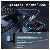 SMALLRIG USB C to USB C Coiled Data Cable (Angled to Angled), 90 Degree Type C Cable 20Gbps High Speed Data Transfer, Support PD 100W Fast Charging, for iPhone, Laptops and Cameras etc. - 4793 SMALLRIG USB C to USB C Coiled Data Cable (Angled to Angled), 90 Degree Type C Cable 20Gbps High Speed Data Transfer, Support PD 100W Fast Charging, for iPhone, Laptops and Cameras etc. - 4793
