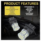 iFunyLED 4PCS 3157 LED Bulb Back Up Reverse Light 12V-24V Super Bright 3156 3056 3057 3047 4157 LED Replacement Light Kit Set for Car Back Up Reverse Tail Brake Turn Signal Lights - Xenon White iFunyLED 4PCS 3157 LED Bulb Back Up Reverse Light 12V-24V Super Bright 3156 3056 3057 3047 4157 LED Replacement Light Kit Set for Car Back Up Reverse Tail Brake Turn Signal Lights - Xenon White