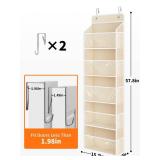 JARLINK Toy Stuffed Animal Storage, Over The Door Organizer W/Clear View Windows, 44lb Load, Baby Toy Storage Organizer for Nursery, Kid Bedroom, Newborn Baby Essentials (Beige) JARLINK Toy Stuffed Animal Storage, Over The Door Organizer W/Clear View Windows, 44lb Load, Baby Toy Storage Organizer for Nursery, Kid Bedroom, Newborn Baby Essentials (Beige)