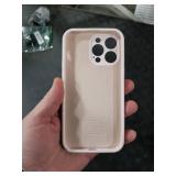 LOVE 3000 Designed for iPhone 14 Pro Max Case, Premium Silicone with [Soft Anti-Scratch Microfiber Lining] Shockproof Protective Phone Case for Men Women Girls 6.7, Chalk Pink