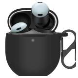 LDSXAY for Google Pixel Buds Pro 2 (2024) & Pixel Buds Pro (2022) Case Cover, Soft Silicone Shockproof Protective Case Skin with Carabiner (Black) LDSXAY for Google Pixel Buds Pro 2 (2024) & Pixel Buds Pro (2022) Case Cover, Soft Silicone Shockproof Protective Case Skin with Carabiner (Black)