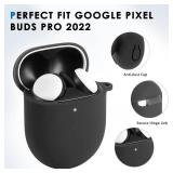 LDSXAY for Google Pixel Buds Pro 2 (2024) & Pixel Buds Pro (2022) Case Cover, Soft Silicone Shockproof Protective Case Skin with Carabiner (Black) LDSXAY for Google Pixel Buds Pro 2 (2024) & Pixel Buds Pro (2022) Case Cover, Soft Silicone Shockproof Protective Case Skin with Carabiner (Black)