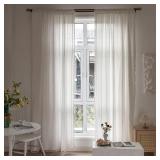 RoomTalks Extra Long White Boho Farmhouse Curtains for Bedroom Living Room 96 Inch Length 2 Panels Cute Textured Window Curtain Panels Embroidery Shabby Chic Tassel Draperies RoomTalks Extra Long White Boho Farmhouse Curtains for Bedroom Living Room 96 Inch Length 2 Panels Cute Textured Window Curtain Panels Embroidery Shabby Chic Tassel Draperies