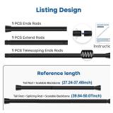 QINGYUN Black Tension Curtain Rod 28 to 48 Inch Spring Rod No Drilling Adjustable Shower Curtain Rod for Windows, Bathrooms, Closet, Kitchen QINGYUN Black Tension Curtain Rod 28 to 48 Inch Spring Rod No Drilling Adjustable Shower Curtain Rod for Windows, Bathrooms, Closet, Kitchen