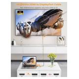 FOINNEX HDMI to DisplayPort Cable 4K, Actvie HDMI to DP Cable Support 4K@60Hz/2K@144Hz, 6.6FT Unidirectional H D M I Source to DP Display for PC, Laptop, AMD, NVIDIA, PS5, Xbox, NS FOINNEX HDMI to DisplayPort Cable 4K, Actvie HDMI to DP Cable Support 4K@60Hz/2K@144Hz, 6.6FT Unidirectional H D M I Source to DP Display for PC, Laptop, AMD, NVIDIA, PS5, Xbox, NS