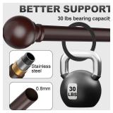 Authandis Bronze Curtain Rods for Windows with Brackets,5/8 Inch Diameter Small Curtain Rod Adjustable Set 32 to 90 Inches,Easy Install Drapery Rods Authandis Bronze Curtain Rods for Windows with Brackets,5/8 Inch Diameter Small Curtain Rod Adjustable Set 32 to 90 Inches,Easy Install Drapery Rods