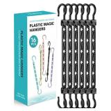 Space Saving Hangers for 96 Clothes, Reinforced Collapsible Hangers with 360° Swivel Hook, Hanger Hooks Space Saver for Closet Organizers and Storage, Dorm Room Essentials, Fully Assembled, Black Space Saving Hangers for 96 Clothes, Reinforced Collapsible Hangers with 360° Swivel Hook, Hanger Hooks Space Saver for Closet Organizers and Storage, Dorm Room Essentials, Fully Assembled, Black