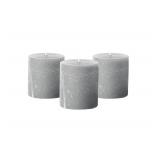 Simply Soson Grey Rustic Texture Pillar Candles 3x3 inch - Set of 3 - Unscented Decorative Grey Candles, No Drip, Ideal for Home Decor, Weddings, Holidays Simply Soson Grey Rustic Texture Pillar Candles 3x3 inch - Set of 3 - Unscented Decorative Grey Candles, No Drip, Ideal for Home Decor, Weddings, Holidays