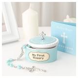 Baptism Gifts for Boys - My First Rosary with Ceramic Keepsake Box, Christening Gift Set, Catholic Rosary for Kids, Baptism, First Communion & Baby Dedication Gifts for Newborn Baby Boys Baptism Gifts for Boys - My First Rosary with Ceramic Keepsake Box, Christening Gift Set, Catholic Rosary for Kids, Baptism, First Communion & Baby Dedication Gifts for Newborn Baby Boys