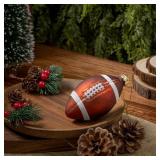 Christmas Football Glass Blown Ornament, 2025 Hand-Painted Small Mini Sports Ball Decoration for Boys and Girls, Xmas Tree Holiday Decor Kids Themed Party Gifts Christmas Football Glass Blown Ornament, 2025 Hand-Painted Small Mini Sports Ball Decoration for Boys and Girls, Xmas Tree Holiday Decor Kids Themed Party Gifts