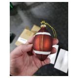 Christmas Football Glass Blown Ornament, 2025 Hand-Painted Small Mini Sports Ball Decoration for Boys and Girls, Xmas Tree Holiday Decor Kids Themed Party Gifts Christmas Football Glass Blown Ornament, 2025 Hand-Painted Small Mini Sports Ball Decoration for Boys and Girls, Xmas Tree Holiday Decor Kids Themed Party Gifts