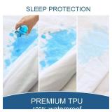 King Size Mattress Cover Protector 100% Waterproof Noiseless Mattress Topper Pad Bed Sheets Fitted up to 18'' Breathable Terry Ultra Soft & Skin-Friendly Mattress Protector King Machine Wash King Size Mattress Cover Protector 100% Waterproof Noiseless Mattress Topper Pad Bed Sheets Fitted up to 18'' Breathable Terry Ultra Soft & Skin-Friendly Mattress Protector King Machine Wash