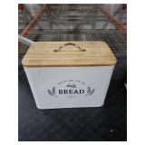 Baie Maison Extra Large White Farmhouse Bread Box for Kitchen Countertop - Breadbox Holder Fits 2+ Loaves - Bread Storage Container Bin - Rustic Bread Keeper Vintage Metal Kitchen Decor for Counter Baie Maison Extra Large White Farmhouse Bread Box for Kitchen Countertop - Breadbox Holder Fits 2+ Loaves - Bread Storage Container Bin - Rustic Bread Keeper Vintage Metal Kitchen Decor for Counter