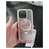 TORRAS Desert Titanium for iPhone 16 Pro Case Magnetic Stand, [Compatible with MagSafe][Flexible Stable Stand] Mil-Grade Protection Translucent Slim Anti-Scratch Ring Kickstand, Rose Gold 6.3, Ostand