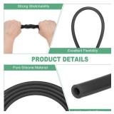 M METERXITY Silicone Tubing, 3/32(2mm) ID x 5/32(4mm) OD Silicone Rubber Vacuum Tube, 11ft(3.5 M) High Temp Water Air Hose Pipe for Pump/Liquid Transfer/Home Brewing/Winemaking [Black]