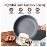 SENSARTE 12.5 Inch Nonstick Frying Pan Skillet, Swiss Granite Coating Omelette Pan, Healthy Stone Cookware, PFOA Free SENSARTE 12.5 Inch Nonstick Frying Pan Skillet, Swiss Granite Coating Omelette Pan, Healthy Stone Cookware, PFOA Free