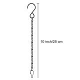 FEPITO 12 Pack Black Hanging Chains, 10 Inch Hanging Basket Chains, Garden Plant Hangers Metal Chains with Hooks Clips for Bird Feeders, Wind Chimes, Lanterns, Planters, Decorative Ornaments FEPITO 12 Pack Black Hanging Chains, 10 Inch Hanging Basket Chains, Garden Plant Hangers Metal Chains with Hooks Clips for Bird Feeders, Wind Chimes, Lanterns, Planters, Decorative Ornaments