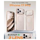 TOCOL for Phone 17 Pro Case, Full Camera Protection, Built-in Magnetic Ring, Compatible with Magsafe Charger, Drop Protection, Translucent Matte Phone Case for Phone 17 Pro 6.3 inch (Desert) TOCOL for Phone 17 Pro Case, Full Camera Protection, Built-in Magnetic Ring, Compatible with Magsafe Charger, Drop Protection, Translucent Matte Phone Case for Phone 17 Pro 6.3 inch (Desert)