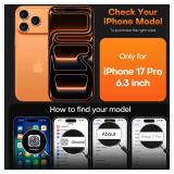 TAURI for iPhone 17 Pro Case, Camera Control Full Camera Protection, with Screen Protector, Military-Grade Protection Shockproof Phone Case for iPhone 17 Pro, Clear TAURI for iPhone 17 Pro Case, Camera Control Full Camera Protection, with Screen Protector, Military-Grade Protection Shockproof Phone Case for iPhone 17 Pro, Clear