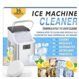 Ice Machine Cleaner Tablets Descaler (36 Pack) Portable Ice Maker Cleaner, Nickel Safe Scale Remover Compatible with Countertop and Nugget Ice Maker, Remove limescale, Odor-Free, Crystal Clear Ice Ice Machine Cleaner Tablets Descaler (36 Pack) Portable Ice Maker Cleaner, Nickel Safe Scale Remover Compatible with Countertop and Nugget Ice Maker, Remove limescale, Odor-Free, Crystal Clear Ice