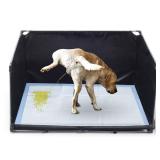 Dog Litter Box Indoor for Medium Dogs,Pee Pad Holder with High Walls(34.64*28.34*17.72),No-Spill Pee Pad Holder with Foldable Pet Toilet,Easy Clean Puppy Litter Box for Dogs (Large) Dog Litter Box Indoor for Medium Dogs,Pee Pad Holder with High Walls(34.64*28.34*17.72),No-Spill Pee Pad Holder with Foldable Pet Toilet,Easy Clean Puppy Litter Box for Dogs (Large)