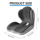Seashell Memory Foam Seat Cushion -for Office Chair, Truck seat, Car Seat,Desk Chair, Airplane L-Shaped Back Support & Sciatica Relief & Tailbone Coccyx Pain Relief for Long Sitting and Driving(B&G) Seashell Memory Foam Seat Cushion -for Office Chair, Truck seat, Car Seat,Desk Chair, Airplane L-Shaped Back Support & Sciatica Relief & Tailbone Coccyx Pain Relief for Long Sitting and Driving(B&G)