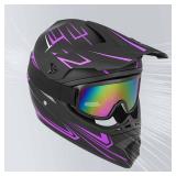 Yesmotor Youth Kids Motocross Helmet Motorcycle Dirt Bike Off-Road Mountain Bike BMX MX ATV Helmet with(Gloves Goggles Mask) 4Pcs Set - DOT Approved(Purple,M) Yesmotor Youth Kids Motocross Helmet Motorcycle Dirt Bike Off-Road Mountain Bike BMX MX ATV Helmet with(Gloves Goggles Mask) 4Pcs Set - DOT Approved(Purple,M)