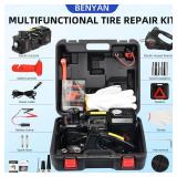 Electric Car Jack kit 5 Ton 12V Electric Floor Jack Lift for Vehicle, Electric Hydraulic Jack Auto Repair Tool Set with Built-in Inflator and Impact Wrench for SUV Sedan Truck Tire Change Electric Car Jack kit 5 Ton 12V Electric Floor Jack Lift for Vehicle, Electric Hydraulic Jack Auto Repair Tool Set with Built-in Inflator and Impact Wrench for SUV Sedan Truck Tire Change