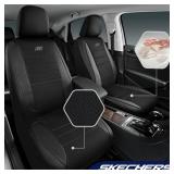 Skechers Air-Cooled Memory Foam Seat Covers,Mesh Thick Car Seat Covers,Piping Leather Car Seat Covers Front Seats,Airbag Compatible,Automotive Comfort Universal FitMost Cars,Vans,Truck,SUV,Black Skechers Air-Cooled Memory Foam Seat Covers,Mesh Thick Car Seat Covers,Piping Leather Car Seat Covers Front Seats,Airbag Compatible,Automotive Comfort Universal FitMost Cars,Vans,Truck,SUV,Black