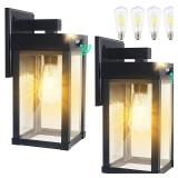 CYHKEE 2 Pack Solar Wall Lights Outdoor Waterproof with 3 Lighting Modes & Motion Sensor, Dusk to Dawn Exterior Porch Light fixtures, Solar Wall Lantern Fixture for Garage Porch Yard Front Door CYHKEE 2 Pack Solar Wall Lights Outdoor Waterproof with 3 Lighting Modes & Motion Sensor, Dusk to Dawn Exterior Porch Light fixtures, Solar Wall Lantern Fixture for Garage Porch Yard Front Door