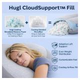 Plufl Hugl Cooling Body Pillow for Adults Made with CloudSupport Fill | U Shaped Maternity Pillows Great for Side Sleepers & Pregnant Women | Washable Cover | White Plufl Hugl Cooling Body Pillow for Adults Made with CloudSupport Fill | U Shaped Maternity Pillows Great for Side Sleepers & Pregnant Women | Washable Cover | White