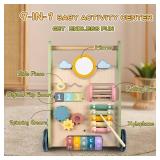 Wooden Baby Walker with Wheels, Baby Walker for Boys 12 Months Push Toy, Montessori Walking Toys for 1 Year Old Activity Center Wooden Baby Walker with Wheels, Baby Walker for Boys 12 Months Push Toy, Montessori Walking Toys for 1 Year Old Activity Center